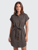 Vestido Marrón Tencel Mujer