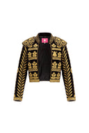 Chaquetilla Negra Torera Bordada Oro Mujer