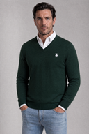 Jersey Cuello Pico Verde Hombre