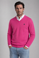 Jersey Rosa Capote Cuello Pico Hombre