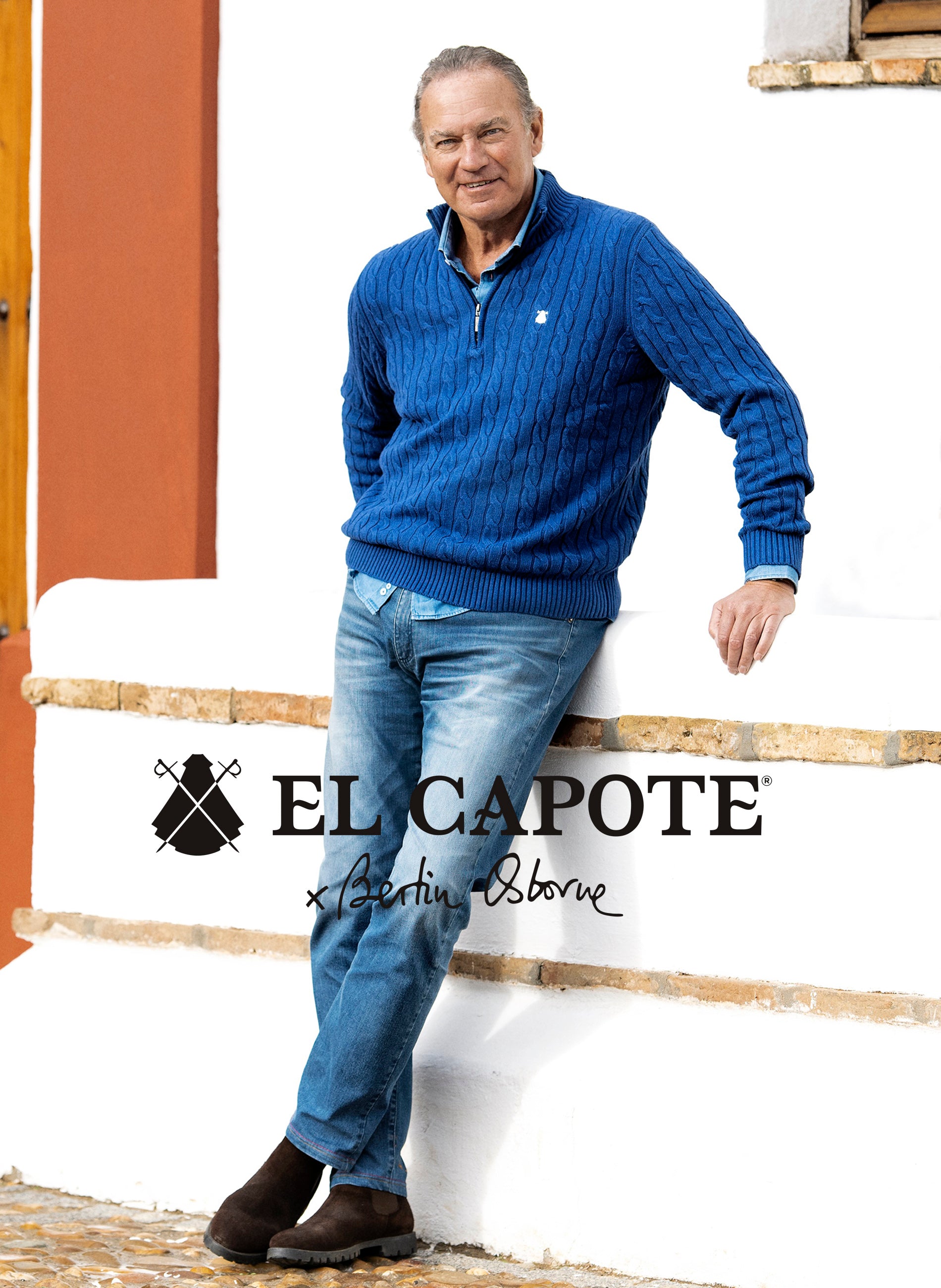 Chaqueta de Punto Azul Marino con Cremallera Hombre – El Capote