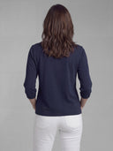 Women's Romantic Navy Blouse
