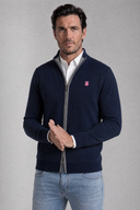 Chaqueta Azul Doble Cremallera Hombre