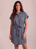 Vestido Azul Marino Tencel Mujer