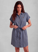 Vestido Azul Marino Tencel Mujer