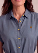 Women's Navy Blue Tencel Dress