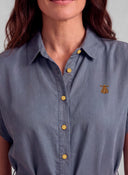 Vestido Azul Marino Tencel Mujer