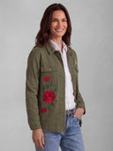 Chaqueta Verde Kaki Clavel Mujer