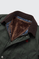 Parka Encerada Desgastada Kaki Hombre