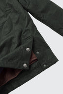 Parka Encerada Desgastada Kaki Hombre
