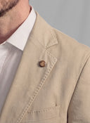 Americana Hombre Beige Algodón