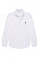Camisa Blanca Punto Piqué Seda Hombre