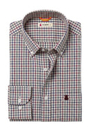Camisa Beige Bolsillo Cuadro Caza Hombre