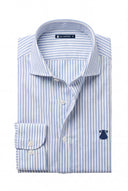 Camisa Rayas Azules Villela Fina Hombre