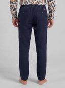 Pantalón Azul Marino Lino Cordón Hombre