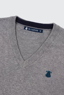 Jersey Cuello Pico Gris Hombre