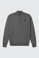 Jersey Gris Cuello Cremallera Hombre
