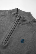 Jersey Gris Cuello Cremallera Hombre