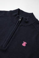 Jersey Azul Cuello Cremallera Hombre
