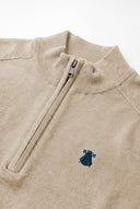 Jersey Beige Cuello Cremallera Hombre