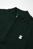 Jersey Verde Cuello Cremallera Hombre