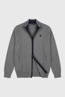 Chaqueta Gris Doble Cremallera Hombre
