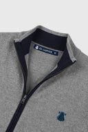Chaqueta Gris Doble Cremallera Hombre