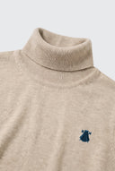 Jersey Cuello Alto Beige Hombre