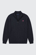 Jersey Azul Ochos Cuello Cremallera Hombre