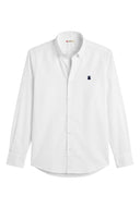 Chemise Homme Bleu Oxford À Pois