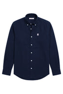 Chemise Homme Bleu Oxford À Pois