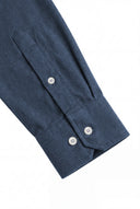 Chemise Homme Bleu Oxford À Pois