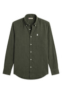 Chemise Homme Bleu Oxford À Pois