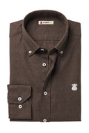Camisa Espiga Marrón Hombre