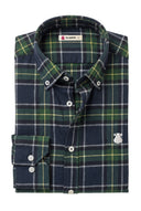 Camisa Cuadro Escocés Azul y Verde Hombre