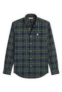 Chemise Homme Bleu Oxford À Pois