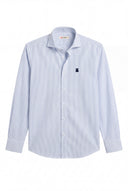 Camisa Celeste Mil Rayas Hombre