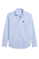 Camisa Celeste Cuadro Vichy Hombre