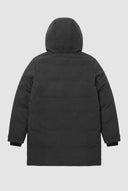 Abrigo Negro Comfort Capucha Hombre