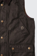 Gilet matelassé bleu marine pour homme Dos gris 