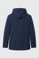 Americana Azul Marino Capucha Desmontable Hombre