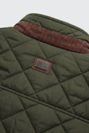 Gilet matelassé bleu marine pour homme Dos gris 
