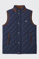 Gilet matelassé bleu marine pour homme Dos gris 
