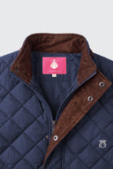 Gilet matelassé bleu marine pour homme Dos gris 