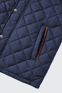 Gilet matelassé bleu marine pour homme Dos gris 