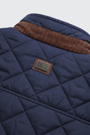 Gilet matelassé bleu marine pour homme Dos gris 