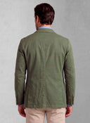 Americana Hombre Verde Kaki Algodón