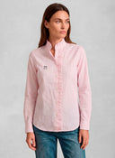 Camisa Rayas Sersuker Rosa Mujer