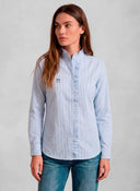 Camisa Rayas Sersuker Celeste Mujer