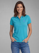 Polo Classic Azul Turquesa Mujer